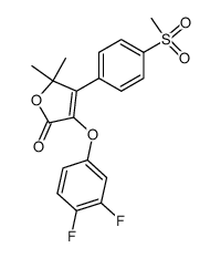 3-(3,4-difluorophenoxy)-5,5-dimethyl-4-(4-(methylsulfonyl)phenyl)-5H-furan-2-one结构式