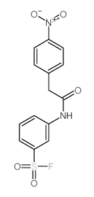 Benzenesulfonylfluoride, 3-[[2-(4-nitrophenyl)acetyl]amino]- Structure
