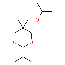 5β-Isopropyl-5α-(1-methoxyethyl)-2β-methyl-1,3-dioxane结构式