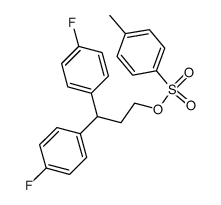 3,3-bis(4-fluorophenyl)propyl 4-methylbenzenesulfonate结构式