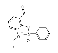 Benzaldehyde, 3-ethoxy-2-[(phenylsulfonyl)oxy]-结构式