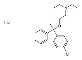 2-[1-(4-chlorophenyl)-1-phenylethoxy]-N,N-diethylethanamine,hydrochloride Structure