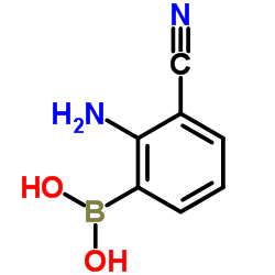 (2-Amino-3-cyanophenyl)boronic acid Structure