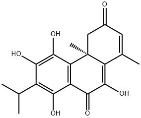 6,11,12,14-Tetrahydroxy-18-nor-3,5,8,11,13-abietapentene-2,7-dione structure