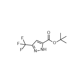 3-(三氟甲基)-1h-吡唑-5-羧酸叔丁酯结构式