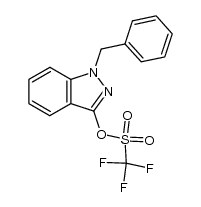 1-benzyl-1H-indazol-3-yl trifluoromethanesulfonate结构式