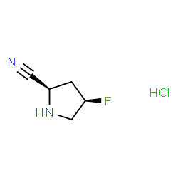 (2R,4R)-4-Fluoro-2-pyrrolidinecarbonitrile hydrochloride (1:1) structure