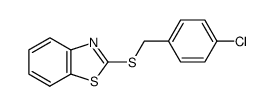 2-((4-chlorobenzyl)thio)benzo[d]thiazole结构式