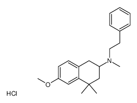 (6-Methoxy-4,4-dimethyl-1,2,3,4-tetrahydro-naphthalen-2-yl)-methyl-phenethyl-amine; hydrochloride Structure