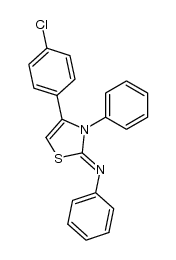 3-phenyl-2-phenylimino-4-p-chlorophenyl-4-thiazoline结构式