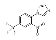 1-[2-硝基-4-(三氟甲基)苯基]-1H-咪唑结构式