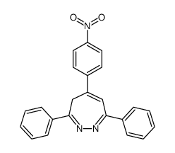 5-(p-Nitrophenyl)-3,7-diphenyl-4H-1,2-diazepine结构式
