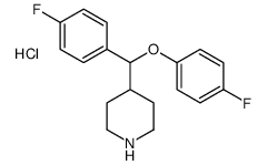 4-[(4-fluorophenoxy)-(4-fluorophenyl)methyl]piperidine,hydrochloride Structure