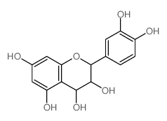 2-(3,4-dihydroxyphenyl)chroman-3,4,5,7-tetrol Structure