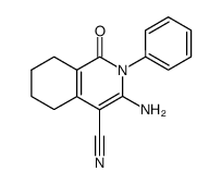 1-Oxo-2-phenyl-3-amino-4-cyano-1,2,5,6,7,8-hexahydroisoquinoline结构式