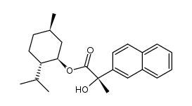 (1R,2S,5R)-(-)-menthyl (S)-2-hydroxy-2-(2-naphthyl)propionate结构式