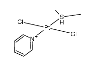 trans-dichloro(dimethyl sulfide-κS)(pyridine-κ-N)platinum(II)结构式