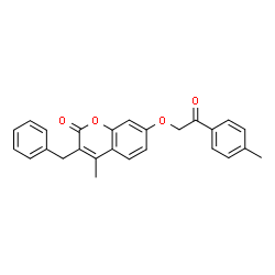 3-benzyl-4-methyl-7-[2-(4-methylphenyl)-2-oxoethoxy]chromen-2-one Structure