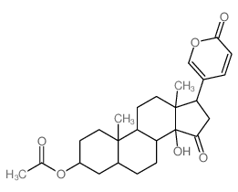 Bufa-20,22-dienolide,3-(acetyloxy)-14-hydroxy-15-oxo-, (3b,5b)-结构式