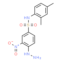 Benzenesulfonamide, N-(2,4-dimethylphenyl)-4-hydrazinyl-3-nitro- Structure