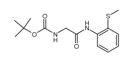 tert-butyl (2-((2-(methylthio)phenyl)amino)-2-oxoethyl)carbamate结构式