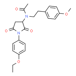 N-[1-(4-Ethoxyphenyl)-2,5-dioxo-3-pyrrolidinyl]-N-[2-(4-methoxyphenyl)ethyl]acetamide Structure