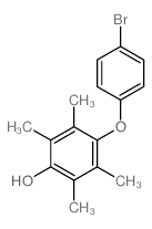4-(4-bromophenoxy)-2,3,5,6-tetramethyl-phenol结构式