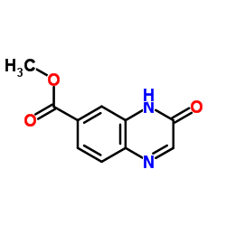 Methyl 3-oxo-3,4-dihydro-6-quinoxalinecarboxylate结构式