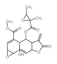 {Oxireno[7,8]cyclodeca[1,} 2-b]furan-3-carboxylic acid, {5-[[(2,} 3-dimethyloxiranyl)carbonyl]oxy]-1a,4,5,5a,6,7,8a, 10a-octahydro-4-hydroxy-10-methyl-6-methylene-7-oxo-, methyl ester, {[1aR-[1aR*,2E, Structure