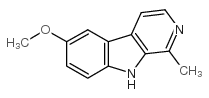 6-甲氧基-1-甲基-9H-吡啶并[3,4-b]吲哚结构式