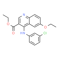 ethyl 4-(3-chloroanilino)-6-ethoxy-3-quinolinecarboxylate Structure