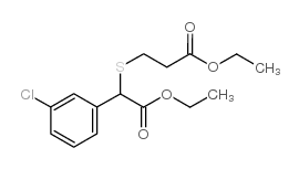 ethyl 3-[1-(3-chlorophenyl)-2-ethoxy-2-oxoethyl]sulfanylpropanoate Structure