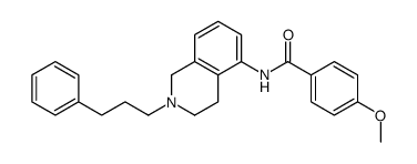 4-methoxy-N-[2-(3-phenylpropyl)-3,4-dihydro-1H-isoquinolin-5-yl]benzamide Structure