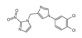 1H-Imidazole, 1-[[1-(3,4-dichlorophenyl)-1H-imidazol-4-yl]methyl]-2-nitro- Structure