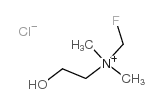 N-(Fluoromethyl)-2-hydroxy-N,N-dimethylethanaminium chloride Structure