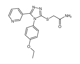 2-((4-(4-ethoxyphenyl)-5-(pyridin-3-yl)-4H-1,2,4-triazol-3-yl)thio)acetamide结构式