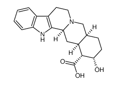 17α-hydroxy-20α-yohimban-16α-carboxylic acid Structure