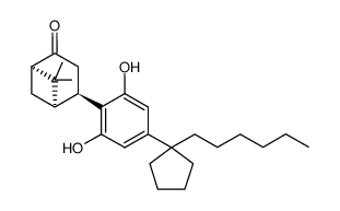 (4R)-4-[4-(1-hexyl-cyclopentyl)-2,6-dihydroxy-phenyl]-6,6-dimethyl-2-norpinanone结构式
