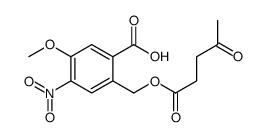 5-methoxy-4-nitro-2-(4-oxopentanoyloxymethyl)benzoic acid Structure