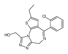 4-(2-Chlorophenyl)-2-ethyl-6H-thieno[3,2-f][1,2,4]triazolo[4,3-a][1,4]diazepine-9-Methanol Structure