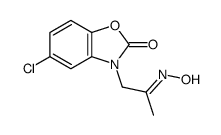 5-chloro-3-(2-hydroxyiminopropyl)-1,3-benzoxazol-2-one结构式