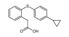 2-[2-(4-cyclopropylphenyl)sulfanylphenyl]acetic acid结构式