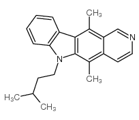 5,11-Dimethyl-6-(3-methylbutyl)-6H-pyrido(4,3-b)carbazole Structure