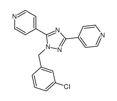 4-[1-[(3-chlorophenyl)methyl]-5-pyridin-4-yl-1,2,4-triazol-3-yl]pyridine Structure