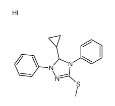 5-cyclopropyl-3-methylsulfanyl-1,4-diphenyl-1,5-dihydro-1,2,4-triazol-1-ium,iodide结构式