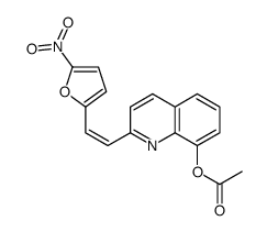 [2-[(E)-2-(5-nitrofuran-2-yl)ethenyl]quinolin-8-yl] acetate结构式