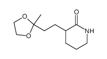 3-(2-(2-methyl-1,3-dioxolan-2-yl)ethyl)piperidin-2-one结构式