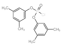 1-[chloro-(3,5-dimethylphenoxy)phosphoryl]oxy-3,5-dimethyl-benzene structure