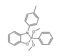 2,3-dihydro-2,2-dimethoxy-2-phenyl-3-p-tolyl-1,3,2-benzoxazaphosph(V)ole结构式