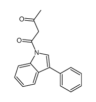 1-(3-phenylindol-1-yl)butane-1,3-dione结构式